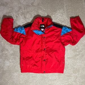 Vintage The Northface Extreme Blue & Red Puffer Jacket Size 10
